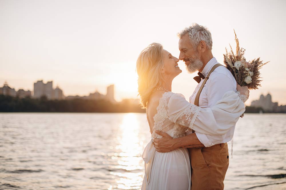 older couple getting married